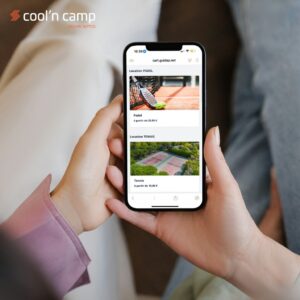 Interface mobile de réservation d'activités pour camping avec Cool’n Camp